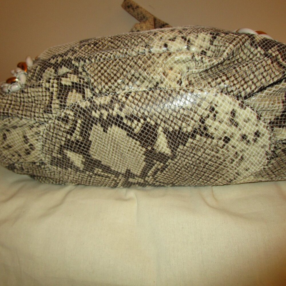 Michael Kors Id Chain Leather Python-Embossed Tote - image 4